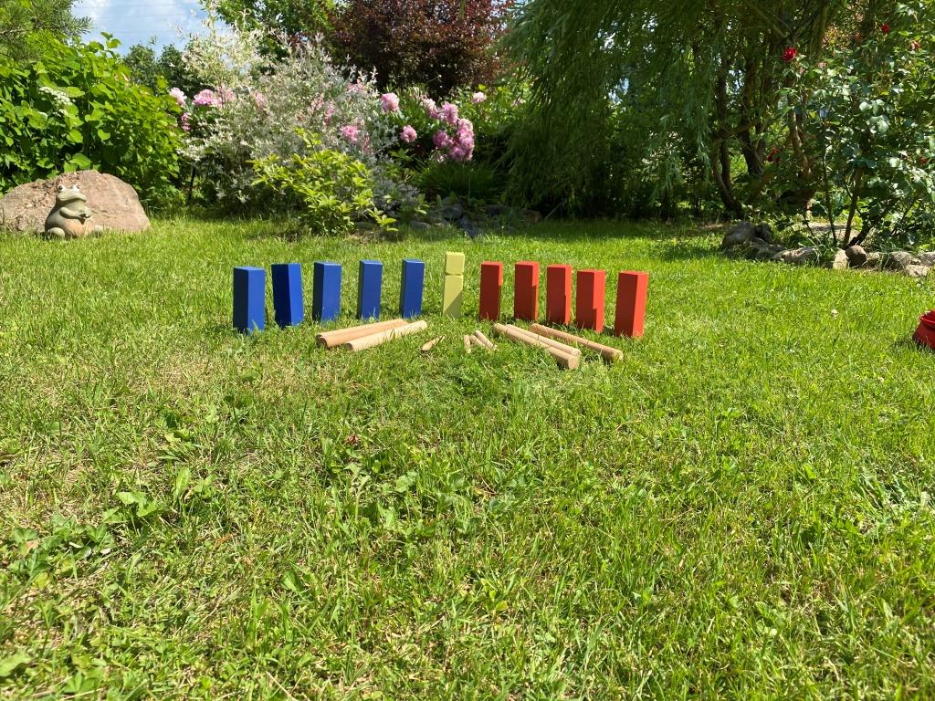 Шведская игра кубб Размеры. Садовый городок